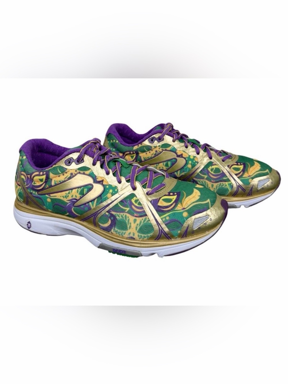 Newton Fate 3 Mardi Gras Sneakers Purple Green Gold Women’s 9.5 Limited Edition